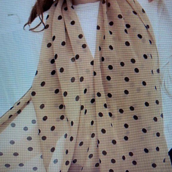 Soft  Fashion Polka Dots Pattern Chiffon  Scarves - Picture 3 of 11